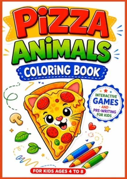 Copertina di Pizza Animals Coloring Book