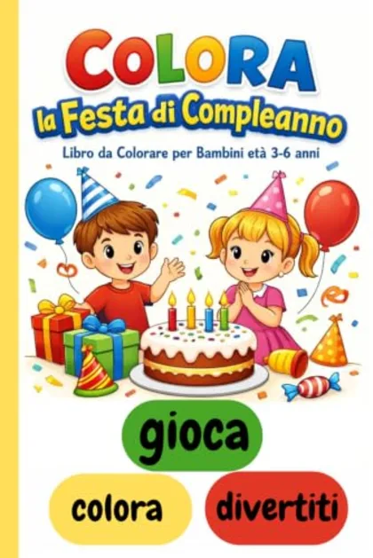 Copertina di Colora la festa di compleanno