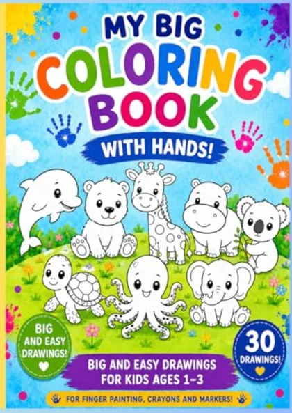Copertina di My Big Coloring Book with Hands
