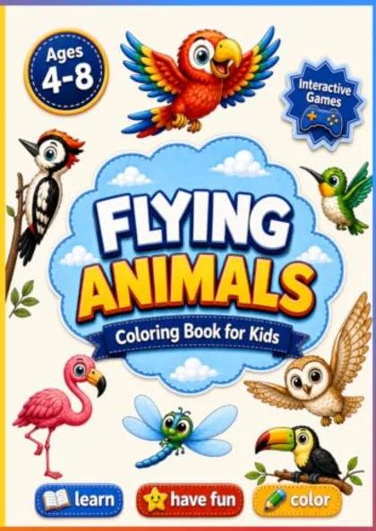 Copertina di Flying Animals Coloring Book